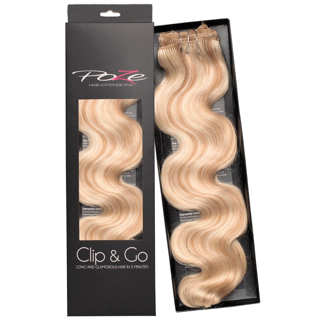 Läs mer om Poze Hairextensions Poze Clip & Go Standard Wavy 55cm 12NA/10B Sunkiss