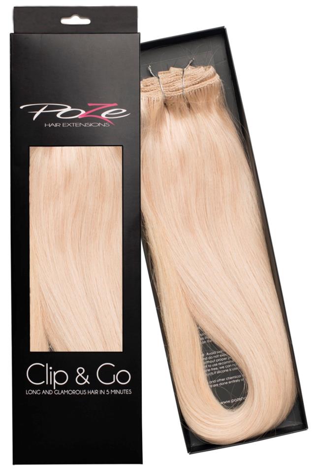 Poze Clip&Go Aidot hiustenpidennykset 12A Pure Blonde 7 osaa/setti 50cm