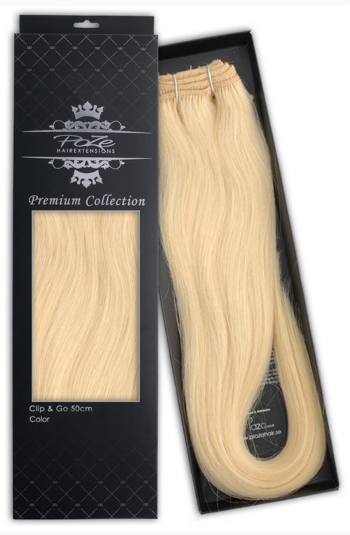 Poze Hairextensions Poze Clip&Go Aidot hiustenpidennykset 12NA Platinum 7 osaa/setti 50cm