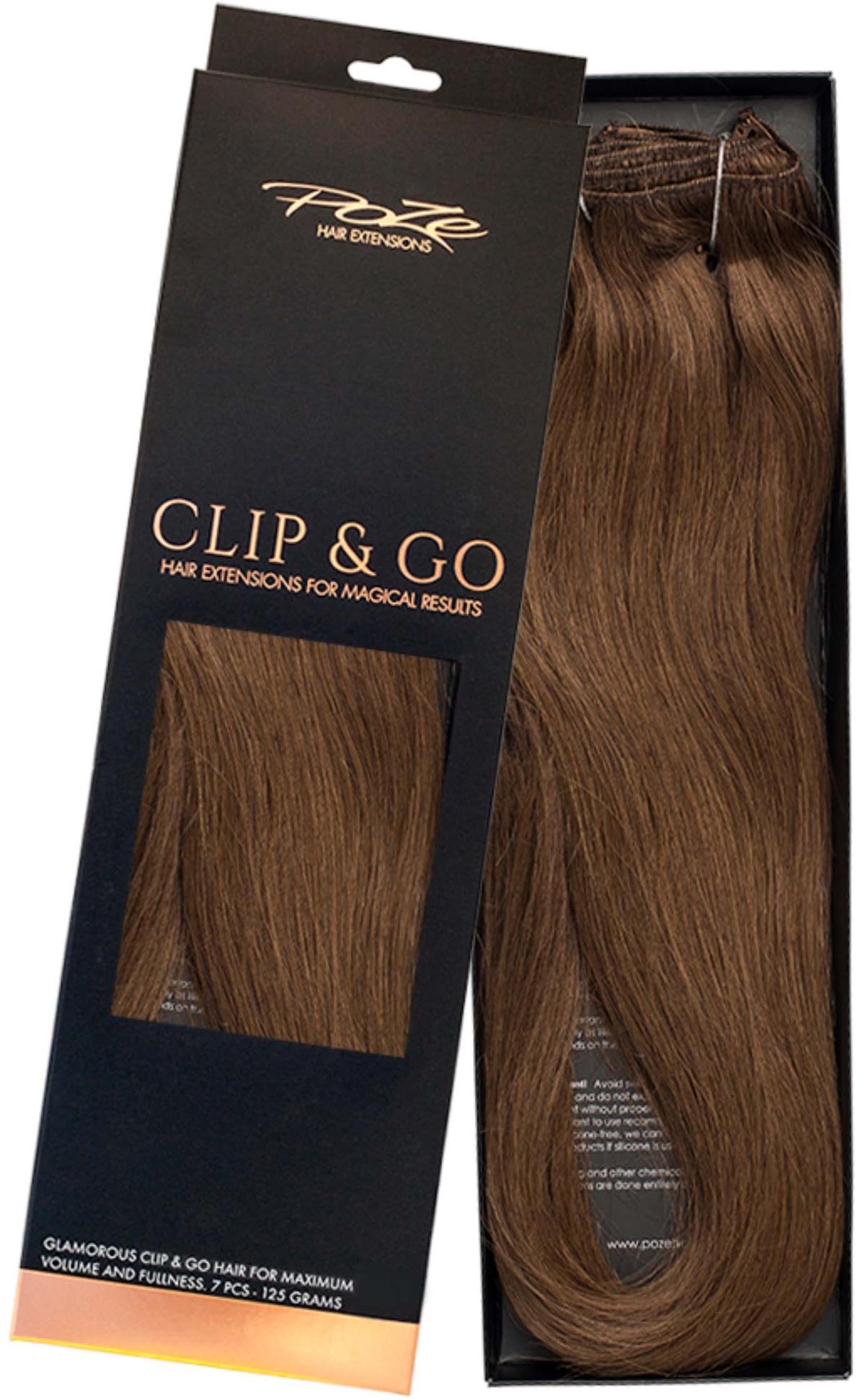 Poze Hairextensions Clip & Go Standard Real Hair Extensions 60 cm 6B Lovely
