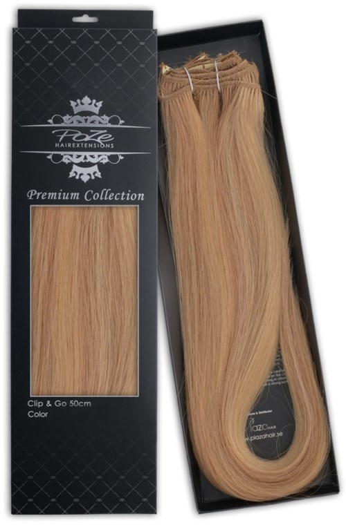 Poze Hairextensions Poze Clip&Go Löshår Äkta Premium 10B/8B Ashblonde Mix 50cm