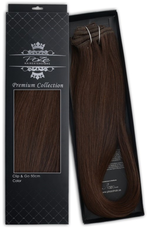Poze Hairextensions Poze Premium Clip & Go Hair Extensions 2B Dark Espresso Brown 50cm