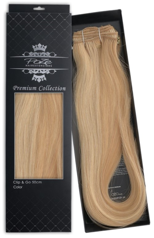 Poze Hairextensions Poze Clip&Go Löshår Äkta Premium P10B/11N Glam Blonde 50cm