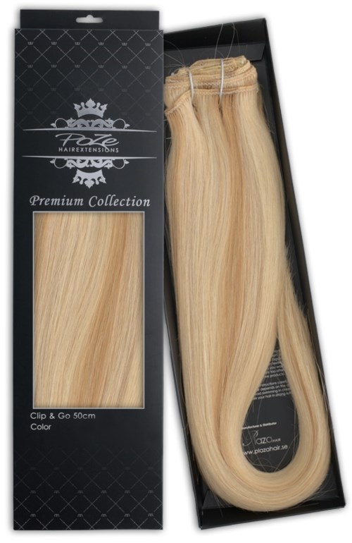 Poze Hairextensions Poze Clip&Go Löshår Äkta Premium P12NA/10B Sunkissed Beige 50cm