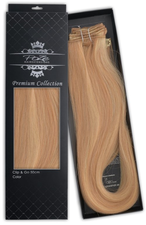 Poze Hairextensions Poze Clip&Go Löshår ÄktaPremium P9BG/11G Honey Blonde 50cm