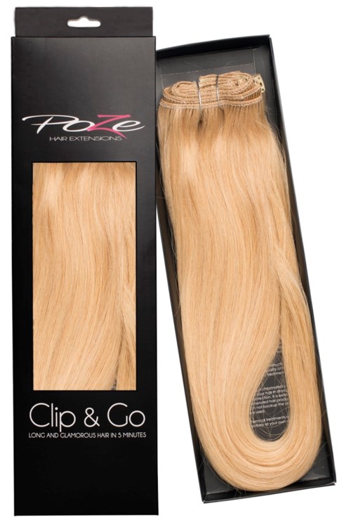 Poze Hairextensions Poze Clip&Go LöshårÄkta 11G Gorgeous Gold 7 delar/set 50cm