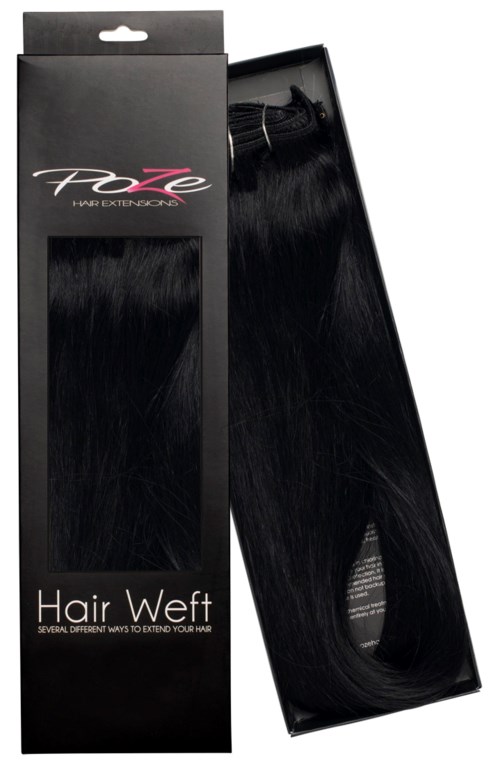 Poze Hairextensions Poze Standard Hairweft 1N Midnight Black 50cm