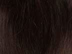Dark brown hair with soft texture and shine is shown.