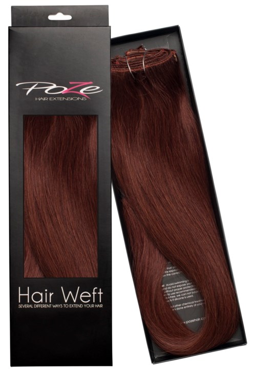 Poze Hairextensions Poze Hårträns Äkta 4RG Auburn 50cm