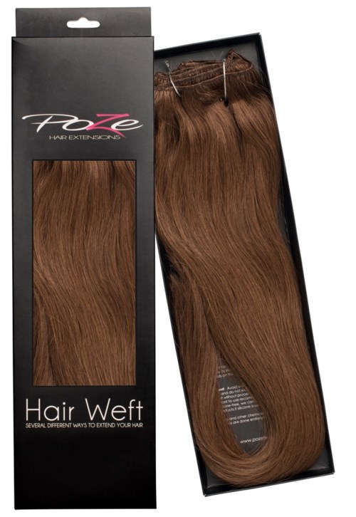 Poze Hairextensions Poze Hårträns Äkta 6B Lovely Brown 60cm 6B Lovely