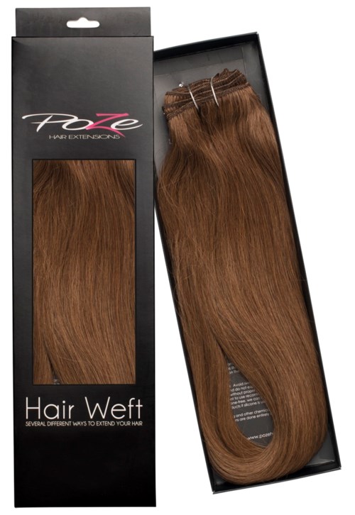 Poze Hairextensions Poze Hårträns Äkta 7BN Mocca Brown 50cm