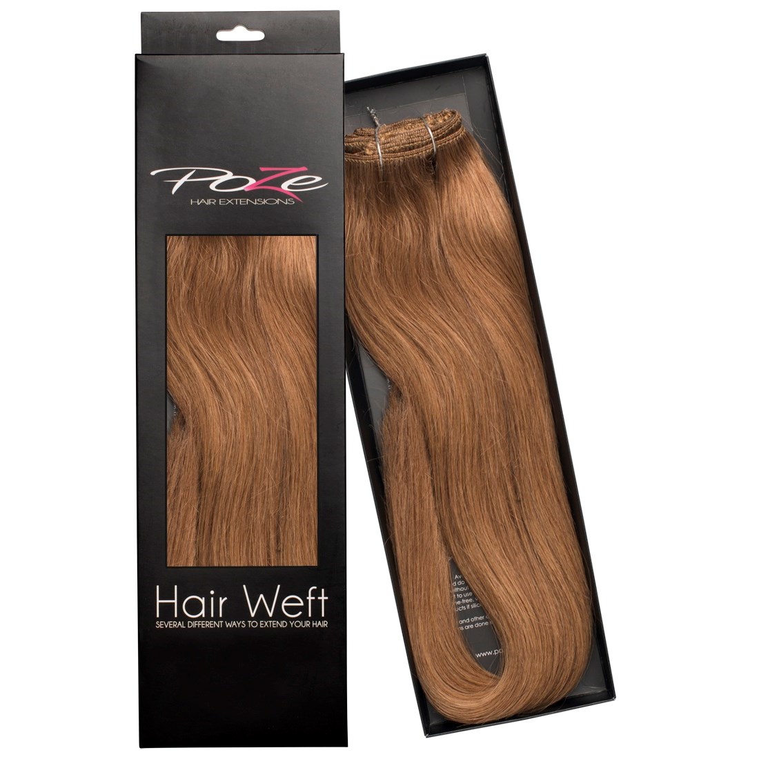 Läs mer om Poze Hairextensions Poze Hårträns Äkta 8B Light Brown 50cm