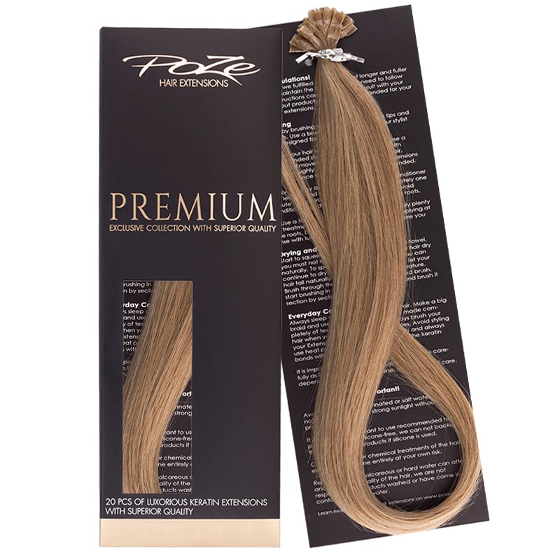 Läs mer om Poze Hairextensions Poze Keratin Premium Extensions 10B Sand Blonde 20