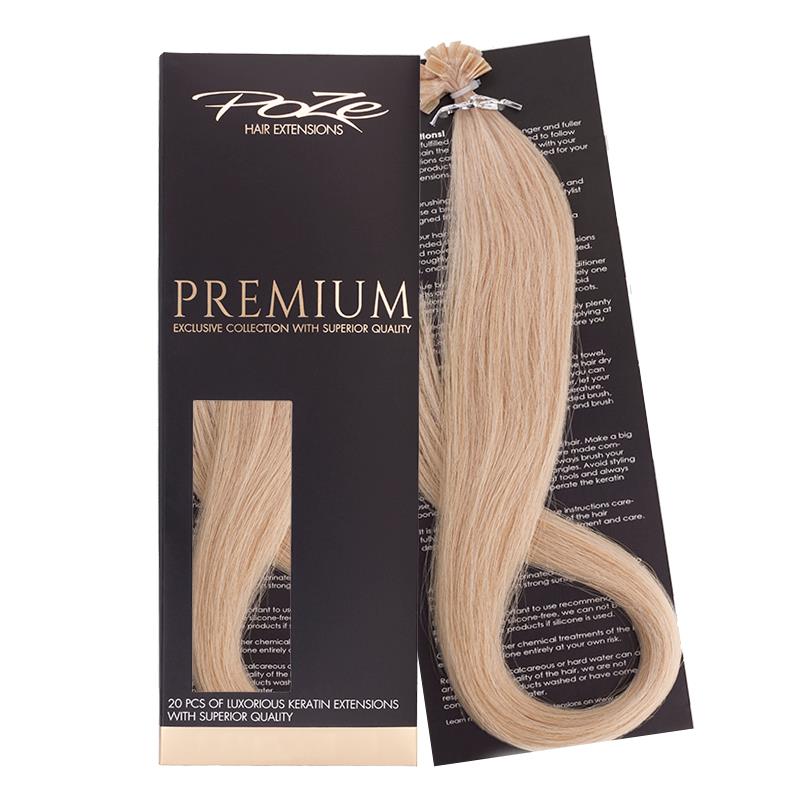 Poze Hairextensions Poze Keratin Premium Extensions 11V Beach Blonde 20 Slingor 50cm