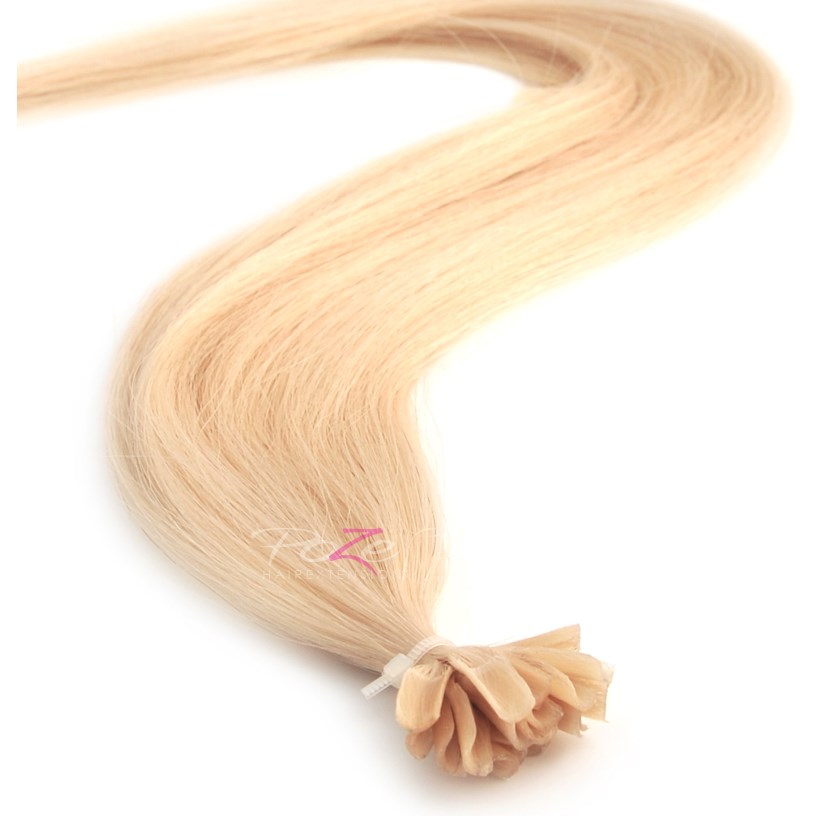 Läs mer om Poze Hairextensions Poze Keratin Premium Extensions 12A Pure Blonde 20