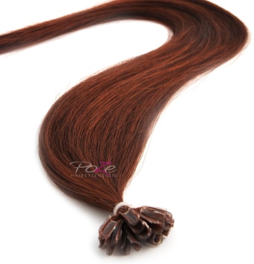 Poze Hairextensions Poze Keratin Premium Extensions 6M Cherry Brown 20 Slingor 60cm