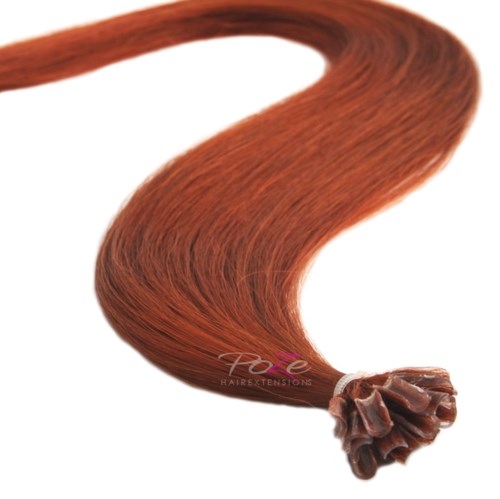 Poze Hairextensions Poze Keratin Premium Extensions 7K Copper Fusion 20 Slingor 60cm