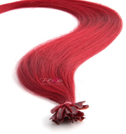 Poze Hairextensions Poze Keratin Premium Extensions 7R Intense Red 20 Slingor 60cm