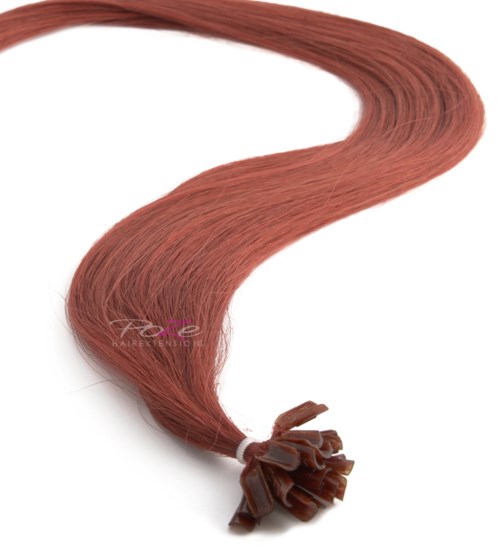 Poze Hairextensions Poze Keratin Premium Extensions 7RK Soft Red 20 Slingor 60cm