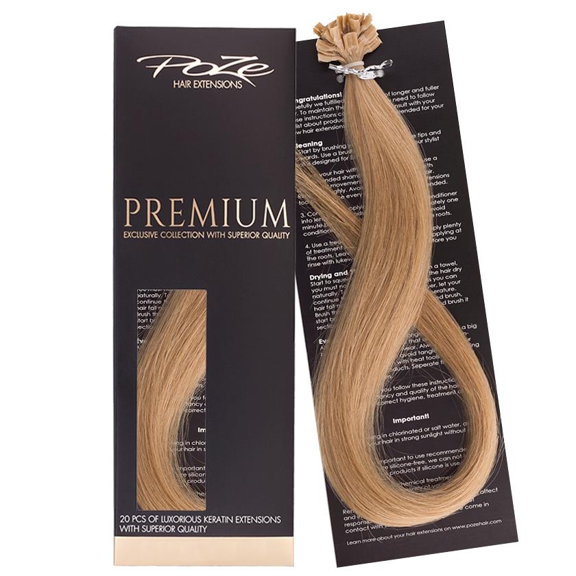 Poze Keratin Premium Extensions 9N Natural Blonde 20 Slingor 50cm