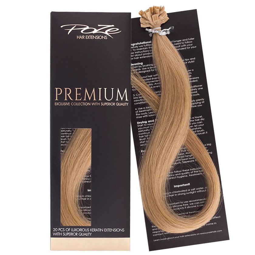 Läs mer om Poze Hairextensions Poze Keratin Premium Extensions 9N Natural Blonde