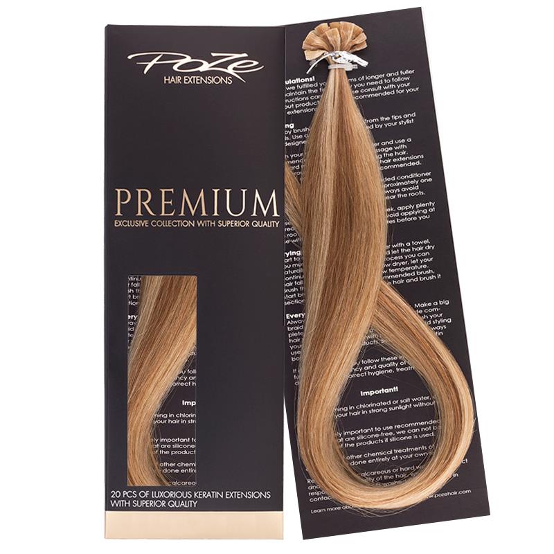 Poze Hairextensions Poze Keratin Premium Extensions P8B/11G Whipped Cream Blonde 20 Slingor 50cm