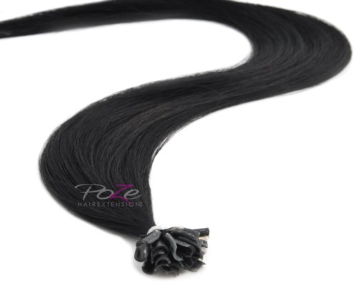 Poze Hairextensions Poze Keratin Standard 40cm 1N Midnight Black