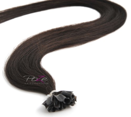 Poze Hairextensions Poze Keratin Standard 50cm 1B Midnight Brown