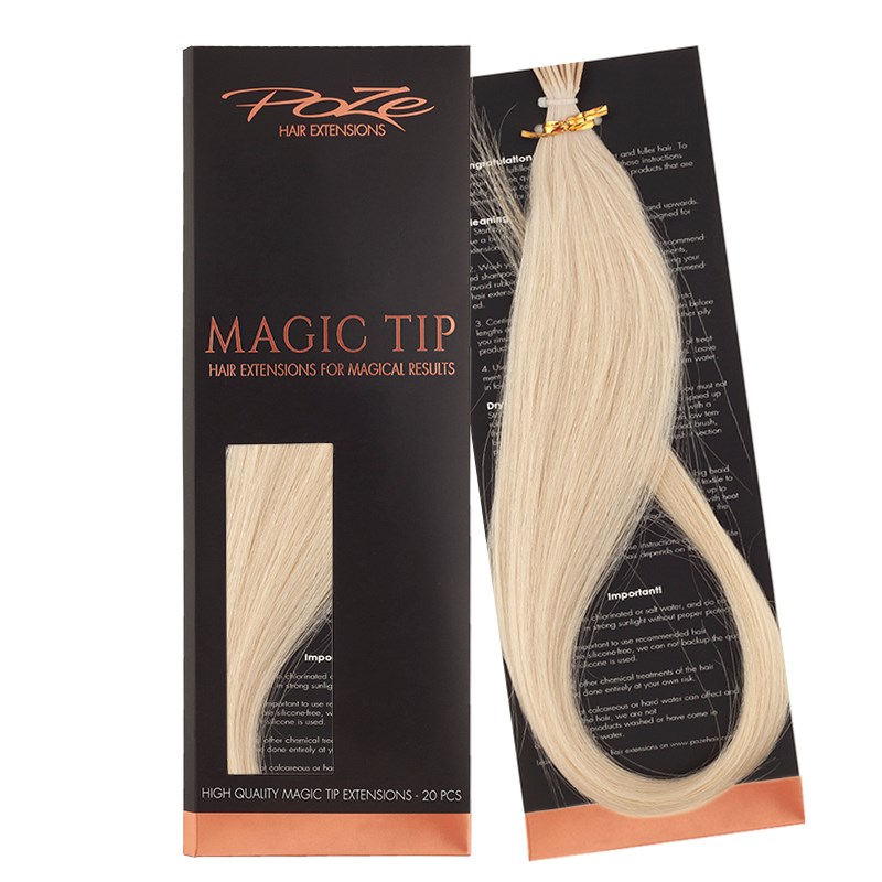 Bilde av Poze Hairextensions Poze Standard Magic Tip Extensions - 50cm Platinum
