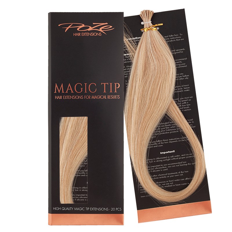 Läs mer om Poze Hairextensions Poze Standard Magic Tip Extensions - 50cm Sunkisse