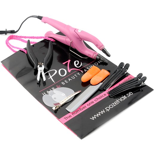 Läs mer om Poze Hairextensions Poze Startbox Fusion Deluxe Set Rosa