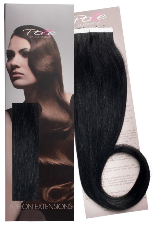 Poze Hairextensions Poze Tape On Extensions 1N 4 cm/bit 50cm Midnight Black
