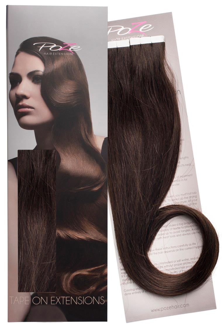 Poze Hairextensions Poze Tape On Extensions 2B Dark Espresso Brown 4 cm/bit 60 cm