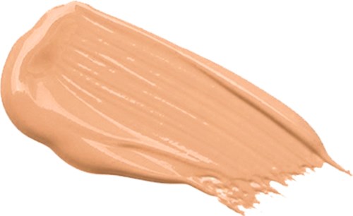 En beige eller ljusbrun krämig substans som smetas ut på en yta, möjligen makeup eller färg.