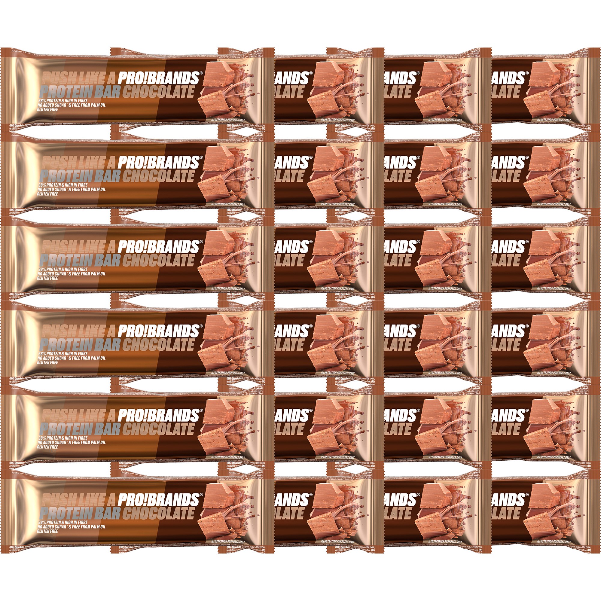 Läs mer om ProBrands Protein Bar Chocolate 24 x 45 g