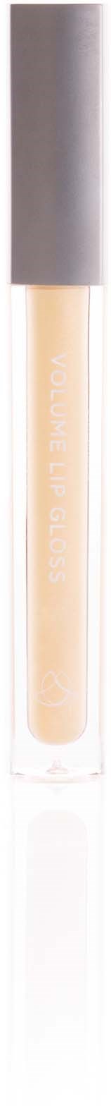 En foundation- eller concealerstift med grå top, beige rør og lyst væske indeni.