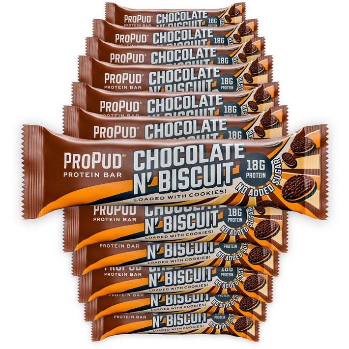 Läs mer om ProPud Protein Bar Chocolate n Biscuit 12 x 55 g