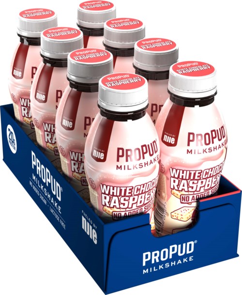 ProPud Protein Milkshake White Chocolate Raspberry 8 X 330 Ml | Lyko.com