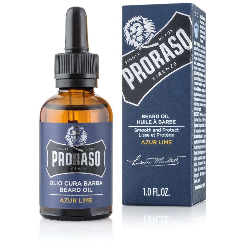 Läs mer om Proraso Azur & Lime beard oil 30 ml