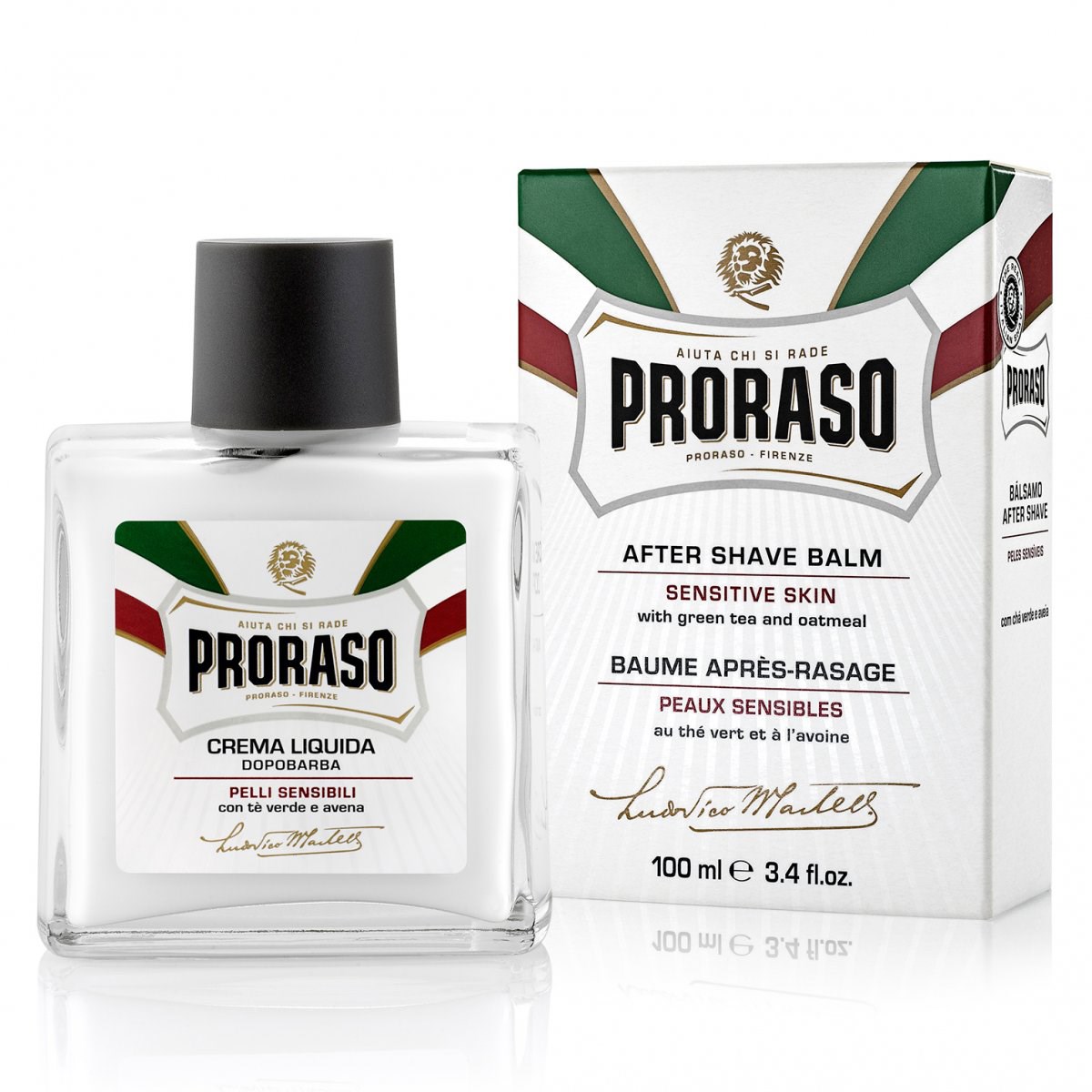 Läs mer om Proraso Sensitive Green Tea after shave cream 100 ml