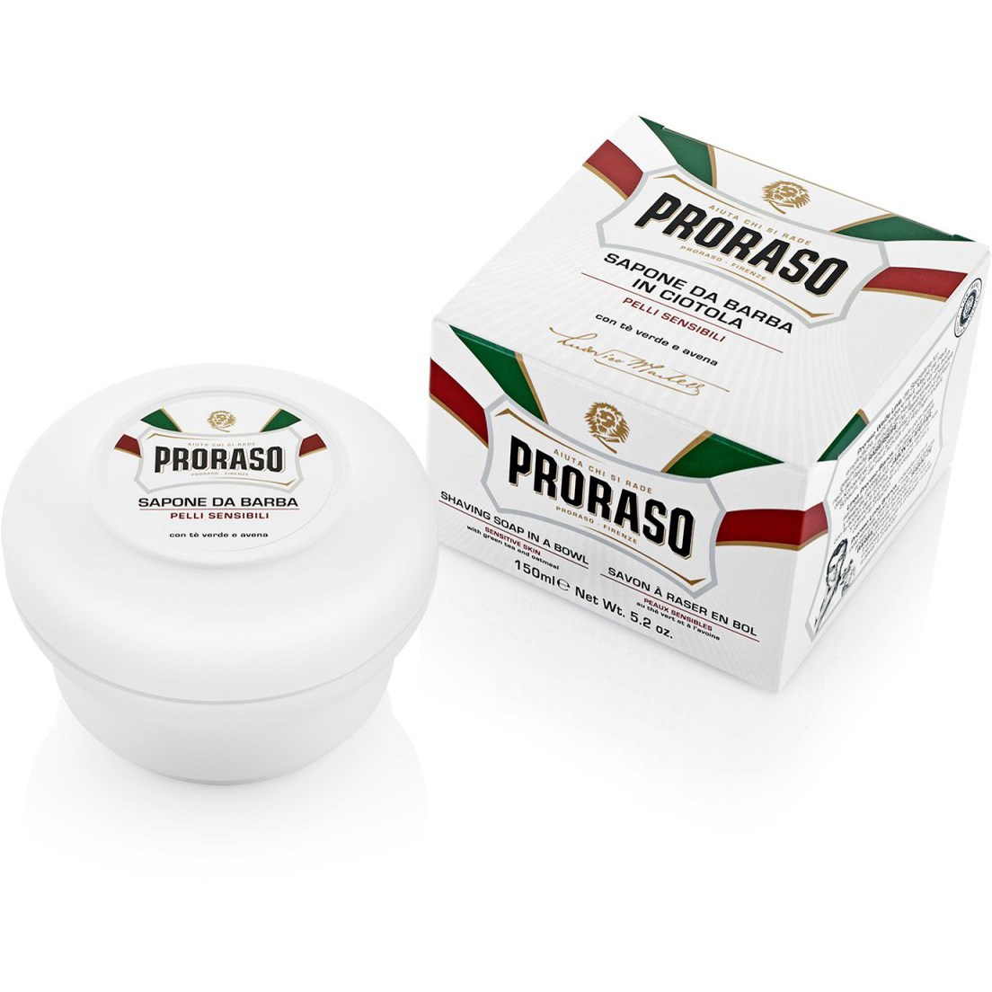Läs mer om Proraso Sensitive Green Tea shaving soap 150 ml