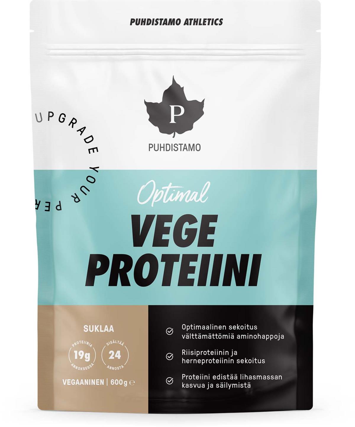 Puhdistamo Athletics Optimal Vegeproteiini suklaa 