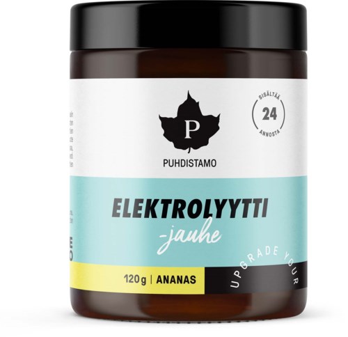 A brown jar with a label saying it contains a coconut and pineapple flavored cleaning product.