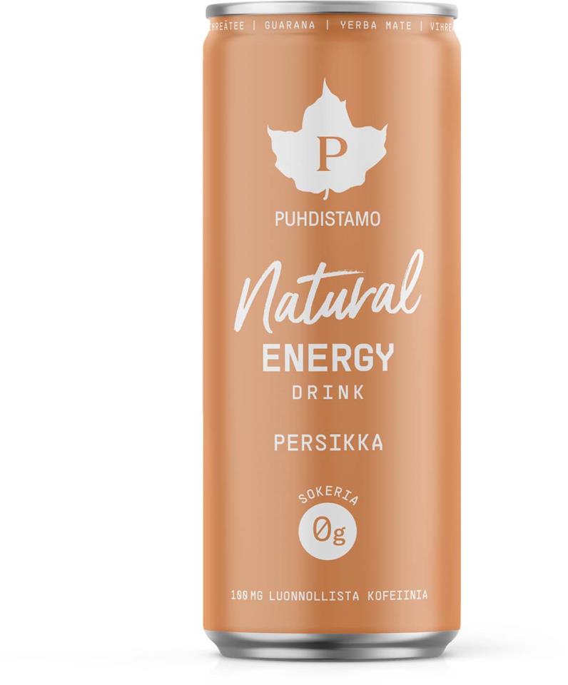 Puhdistamo Natural energy drink - Persikka 330ml