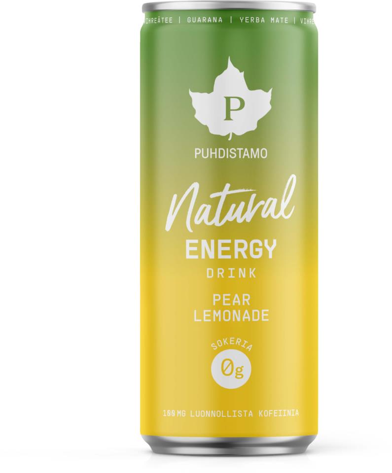 Puhdistamo Natural Energy Drink Pear Lemonade 330 ml