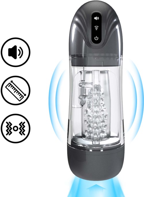 En enhet med digital display och knappar, som producerar bubblor och ånga, troligen en luftfuktare eller ånggenerator.