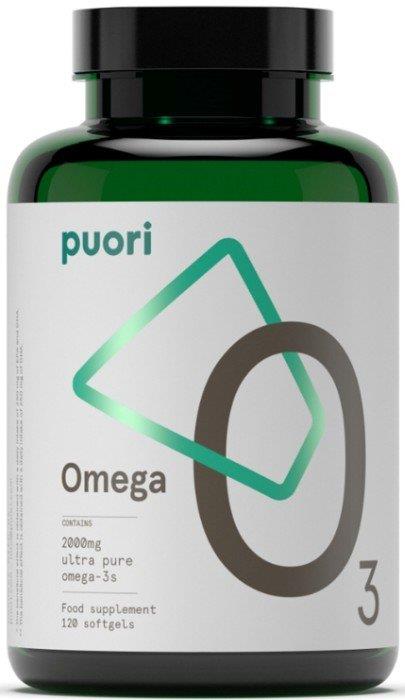 Puori O3 Omega-3, 2000mg (1250 EPA & 500 DHA), 120 kapslar