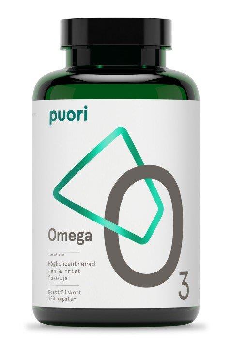 Puori O3 Omega-3, 2000mg (1250 EPA & 500 DHA), 180 kapslar