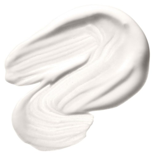 Vit kräm eller lotion virad i en kurvig form. Mjuk struktur med några linjer som visar rörelse.