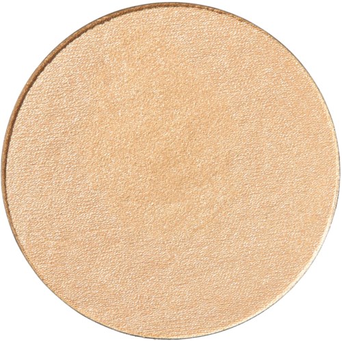 En stor, rund, beige puder med en skimrande, slät yta, troligen för smink eller ansiktslyftning.
